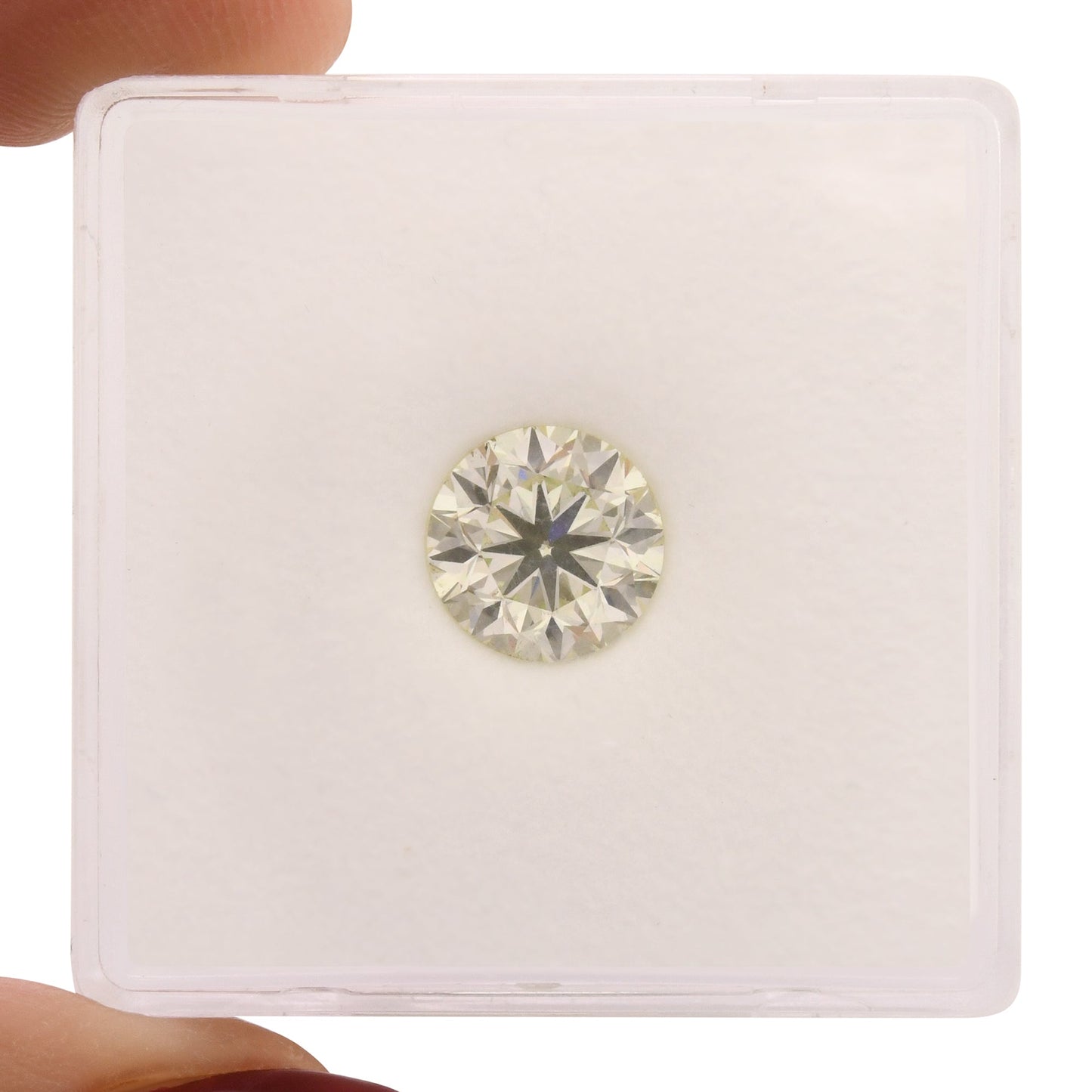1.50 Carat Very Light Green Round Diamond SI1 GIA