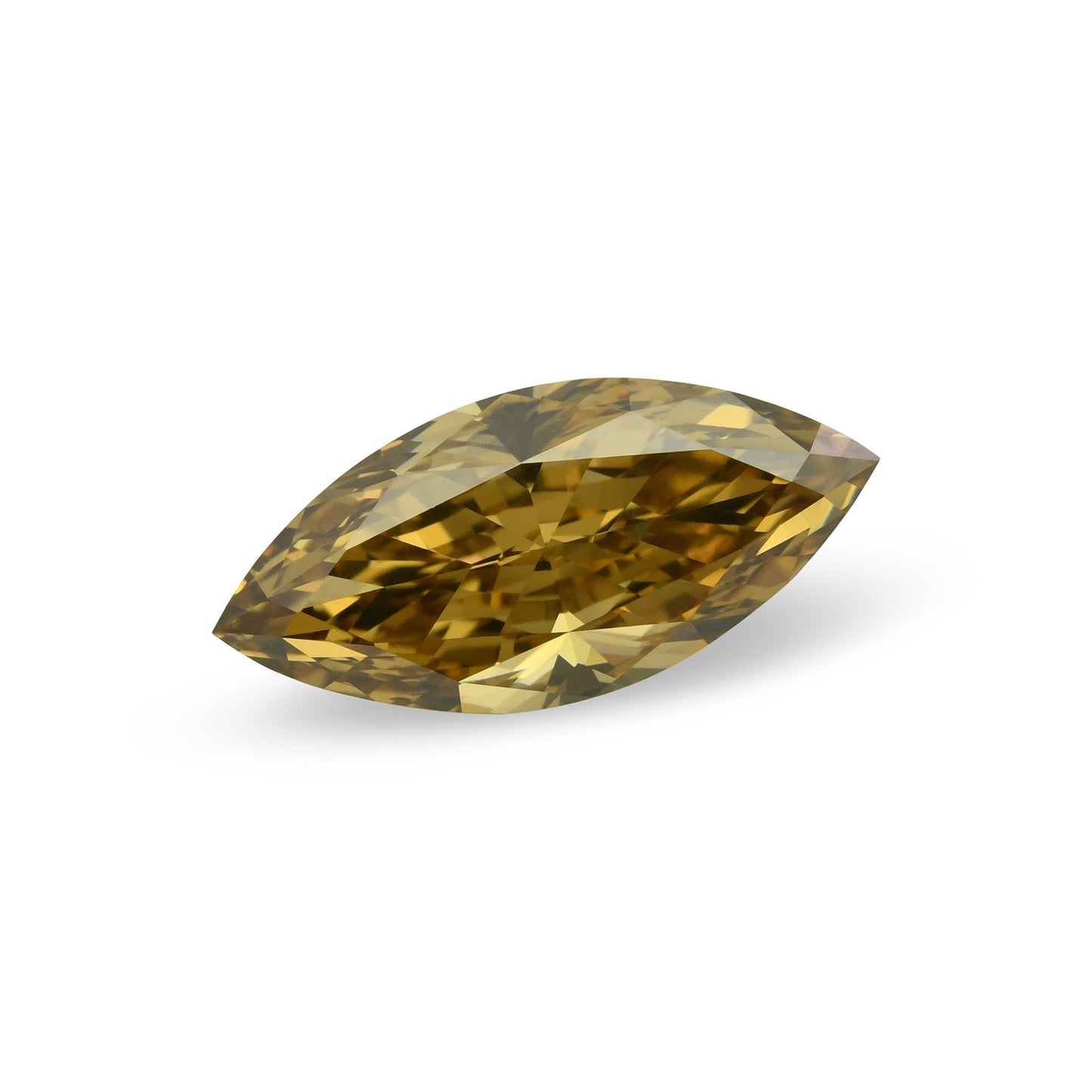 1,51 Karat Fancy Yellow Brown Marquise Diamant VS2 GIA