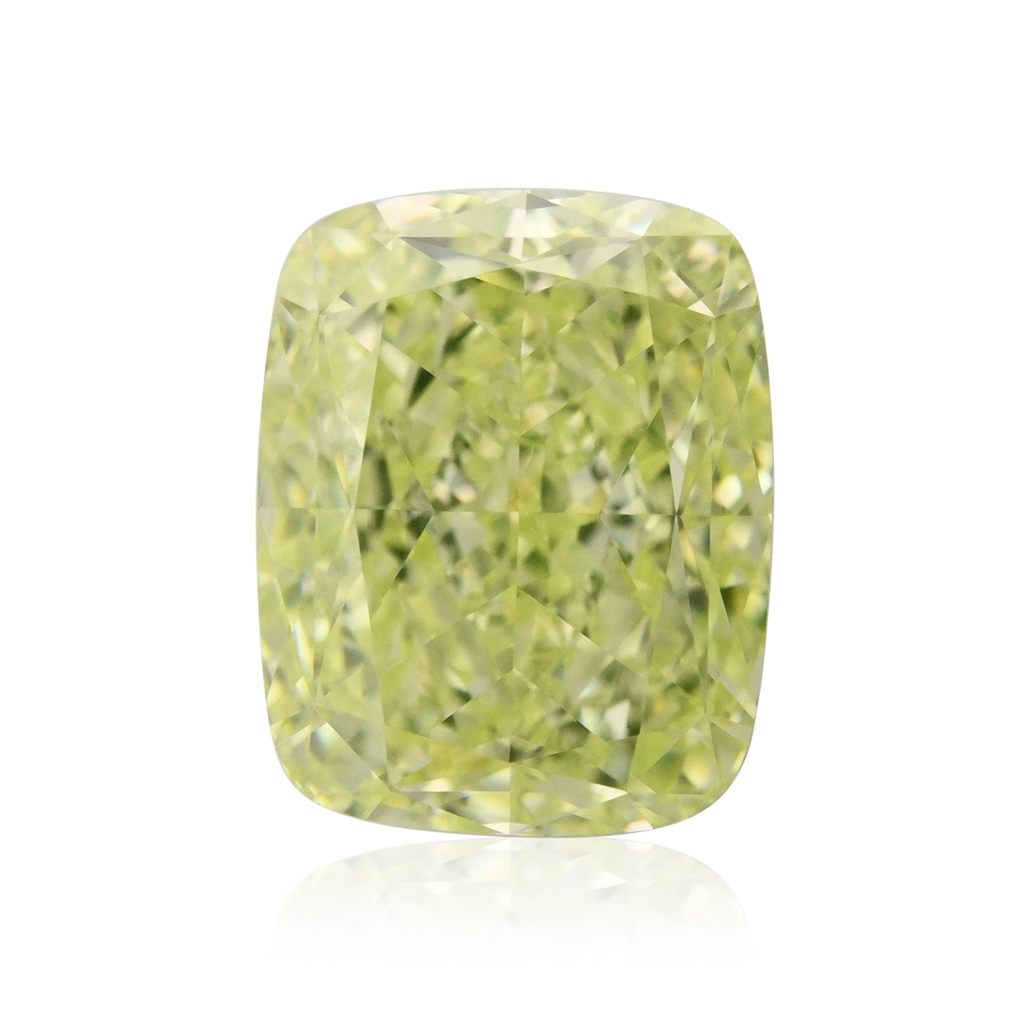 1.52 Carat Fancy Yellow Green Cushion Diamond VS2 GIA