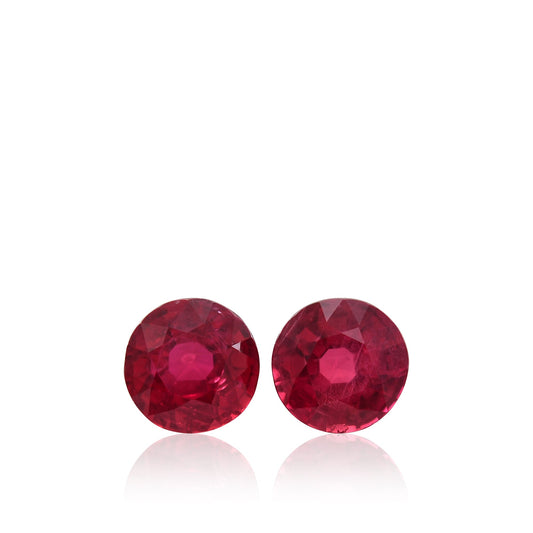 1,54 Karat roter runder Rubin aus Mosambik