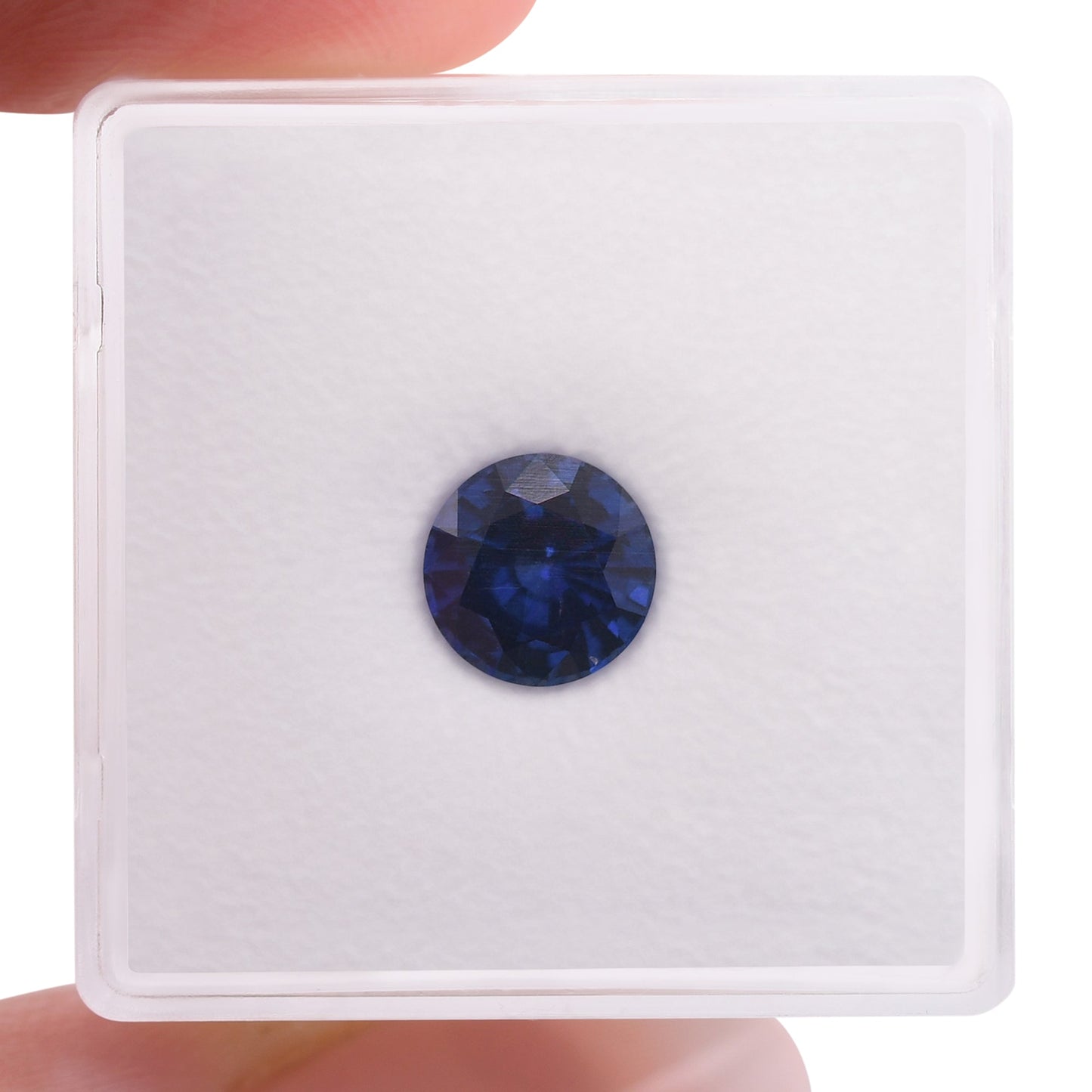 1,59 Karat blauer runder Saphir aus Sri Lanka