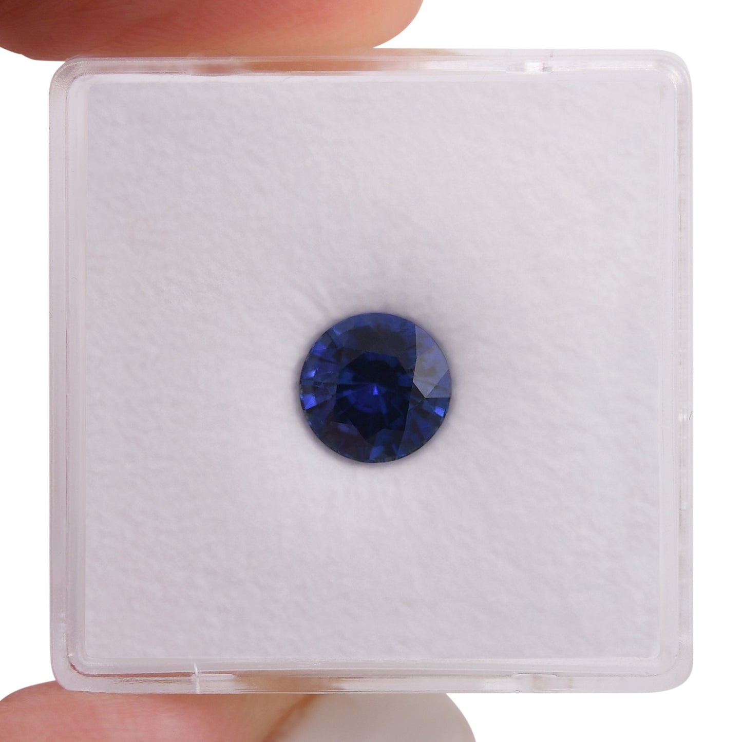 1,61 Karat blauer runder Saphir aus Sri Lanka
