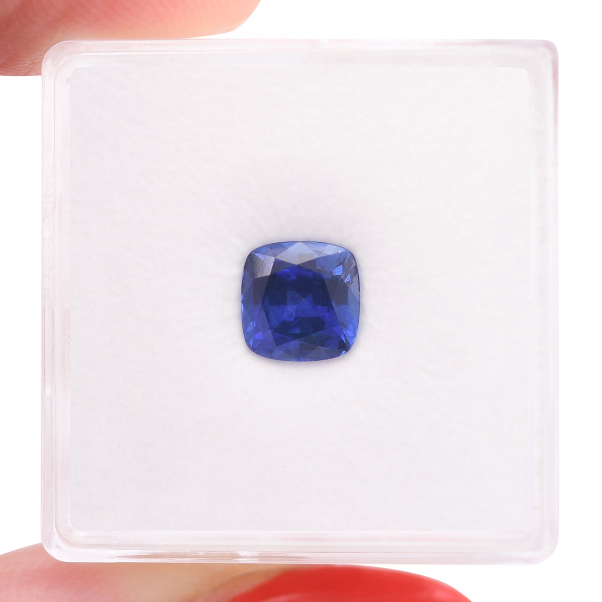Kissenförmiger Saphir | 1,62 ct | Blau | Ref. 719434