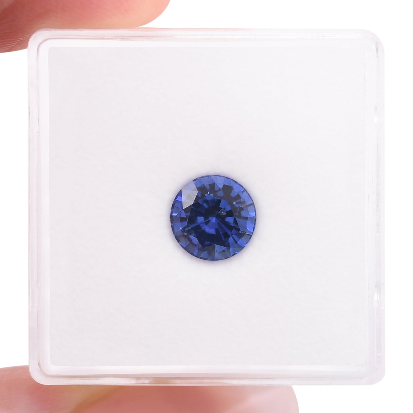 1,67 Karat blauer runder Saphir aus Sri Lanka