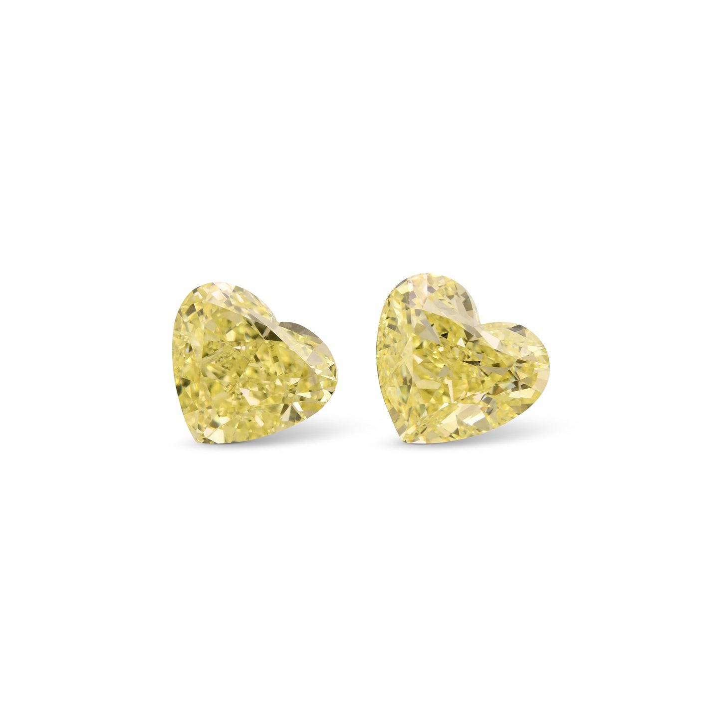 1.70 Carat Fancy Yellow Heart Diamonds VS2 GIA