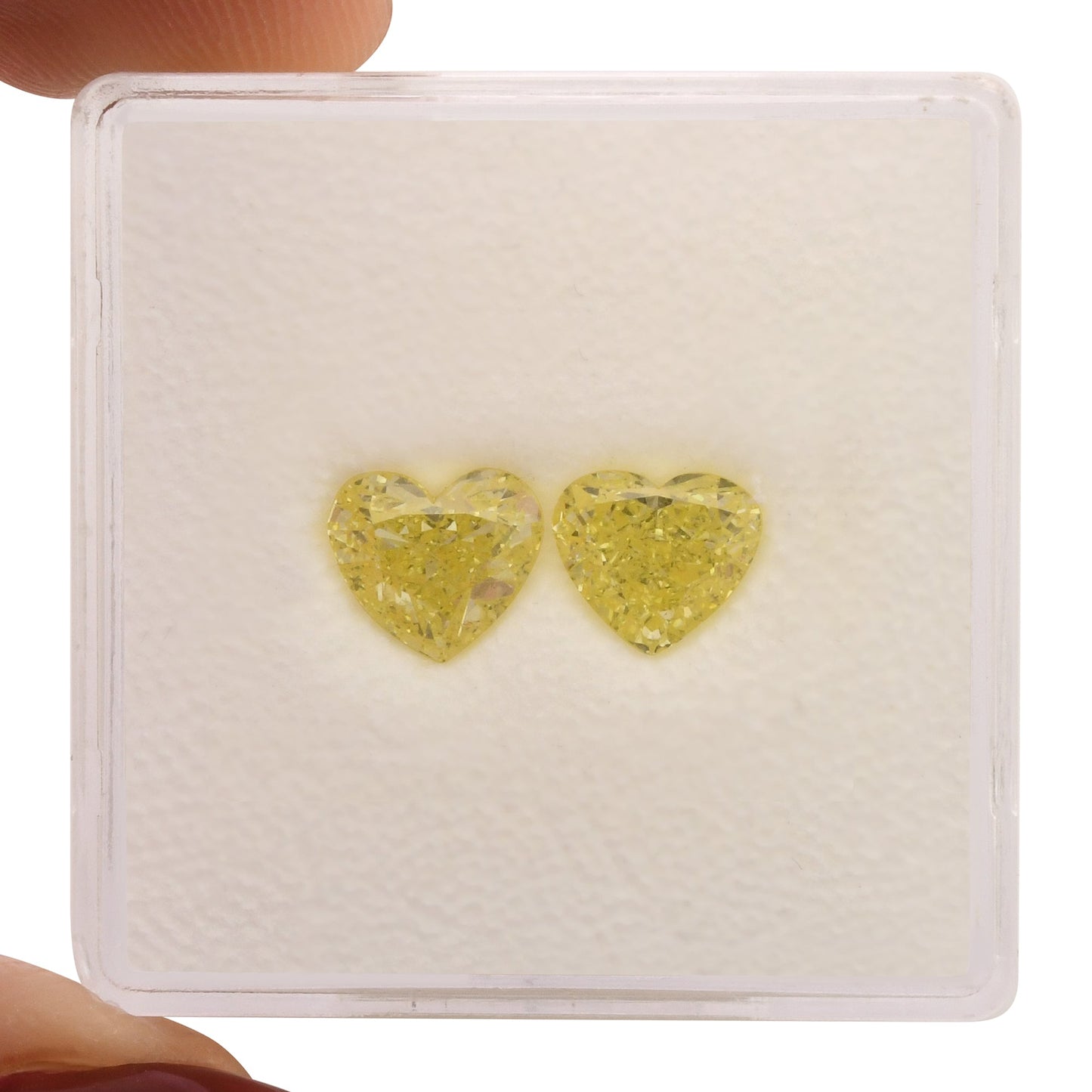 1.70 Carat Fancy Yellow Heart Diamonds VS2 GIA