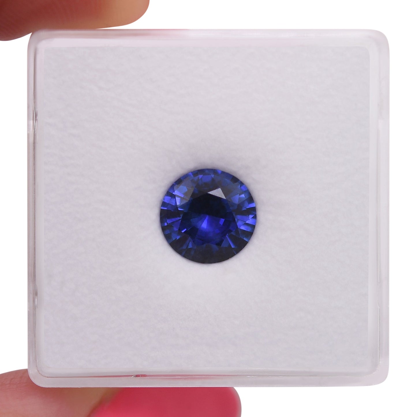 1,72 Karat blauer runder Saphir aus Sri Lanka