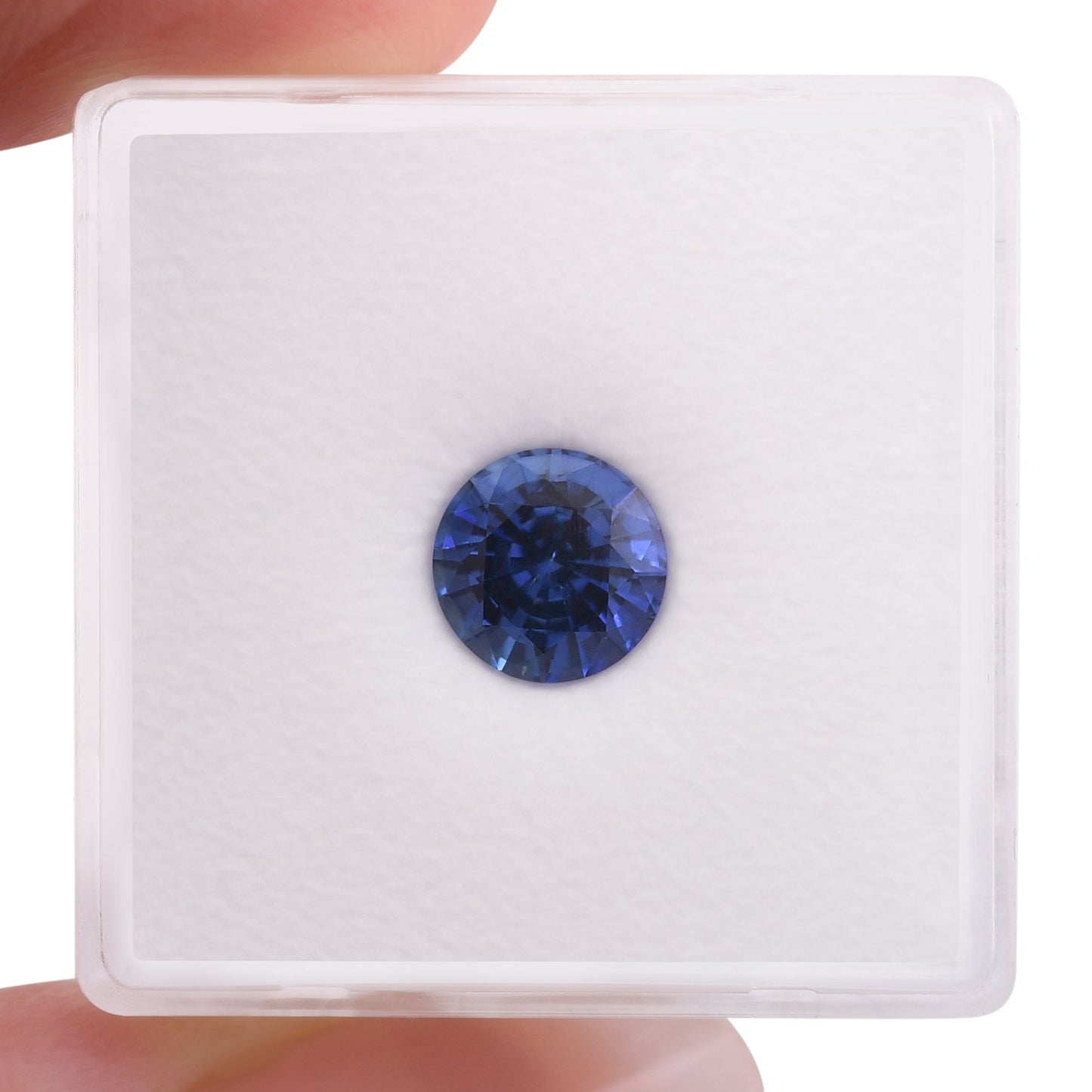 1,73 Karat blauer runder Saphir aus Sri Lanka
