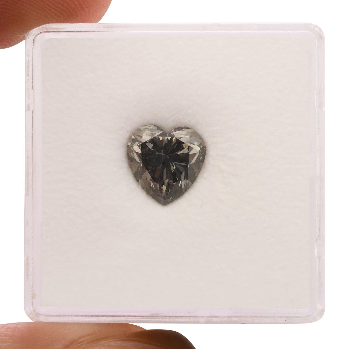 1,75 Karat Fancy Dark Gray Heart Diamant SI1 GIA