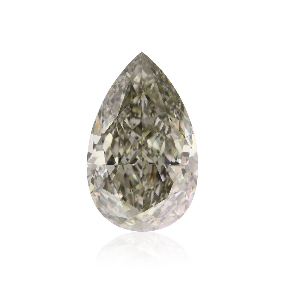 Birnenförmiger Diamant | 1,78 ct | Fancy Gray Yellowish Green | VS1 | GIA | Ref 710562