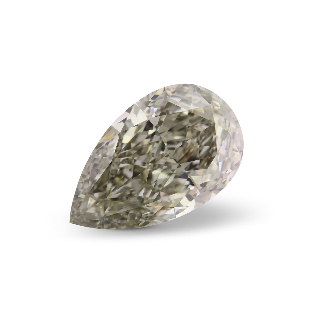 Birnenförmiger Diamant | 1,78 ct | Fancy Gray Yellowish Green | VS1 | GIA | Ref 710562