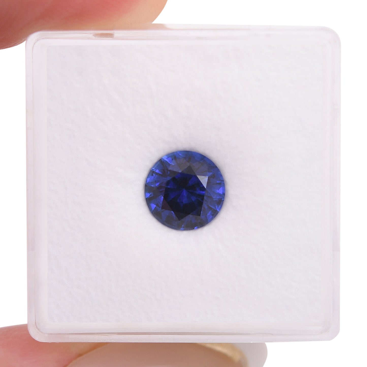 1,86 Karat blauer runder Saphir aus Sri Lanka