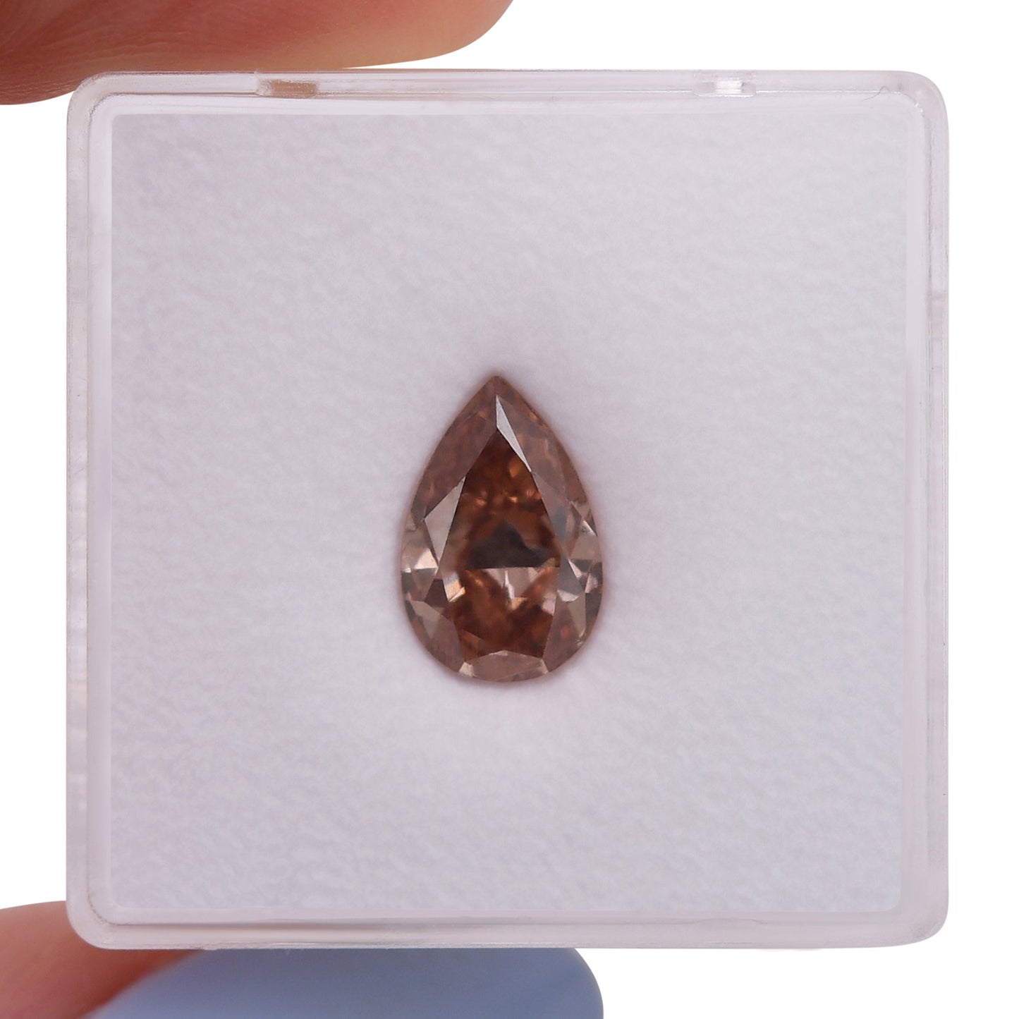 1,89 Karat Fancy Deep Brown Pink Birnenförmiger Diamant VS1 GIA
