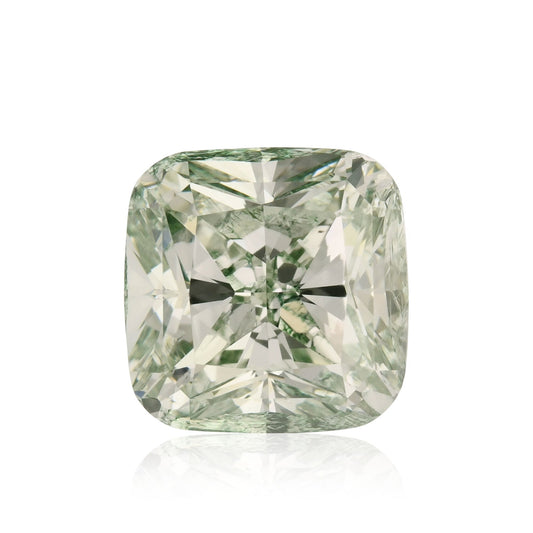 1,90 Karat Fancy Green Cushion Diamond VS2 GIA