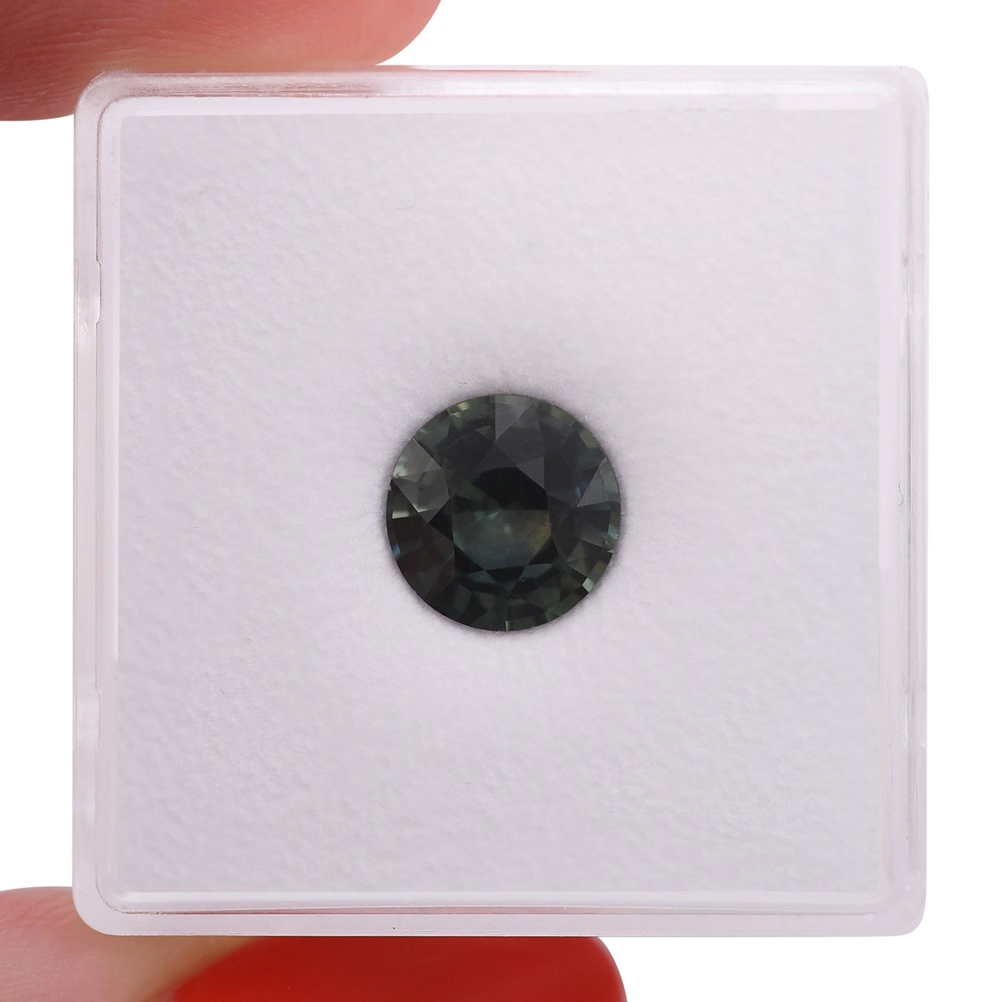 1,99 Karat grüner runder MADAGASCAR-Saphir