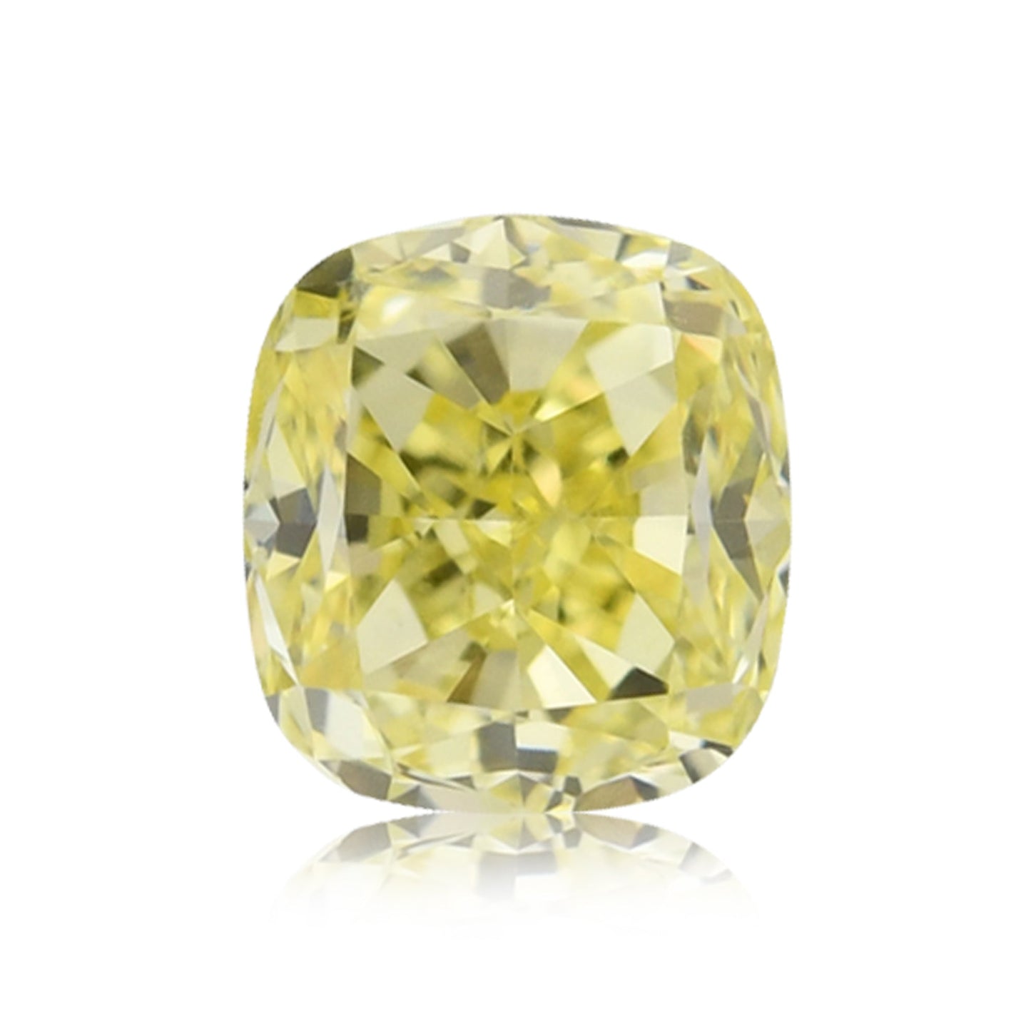 0,64 Karat Fancy Intense Yellow Cushion Diamond VS1 GIA