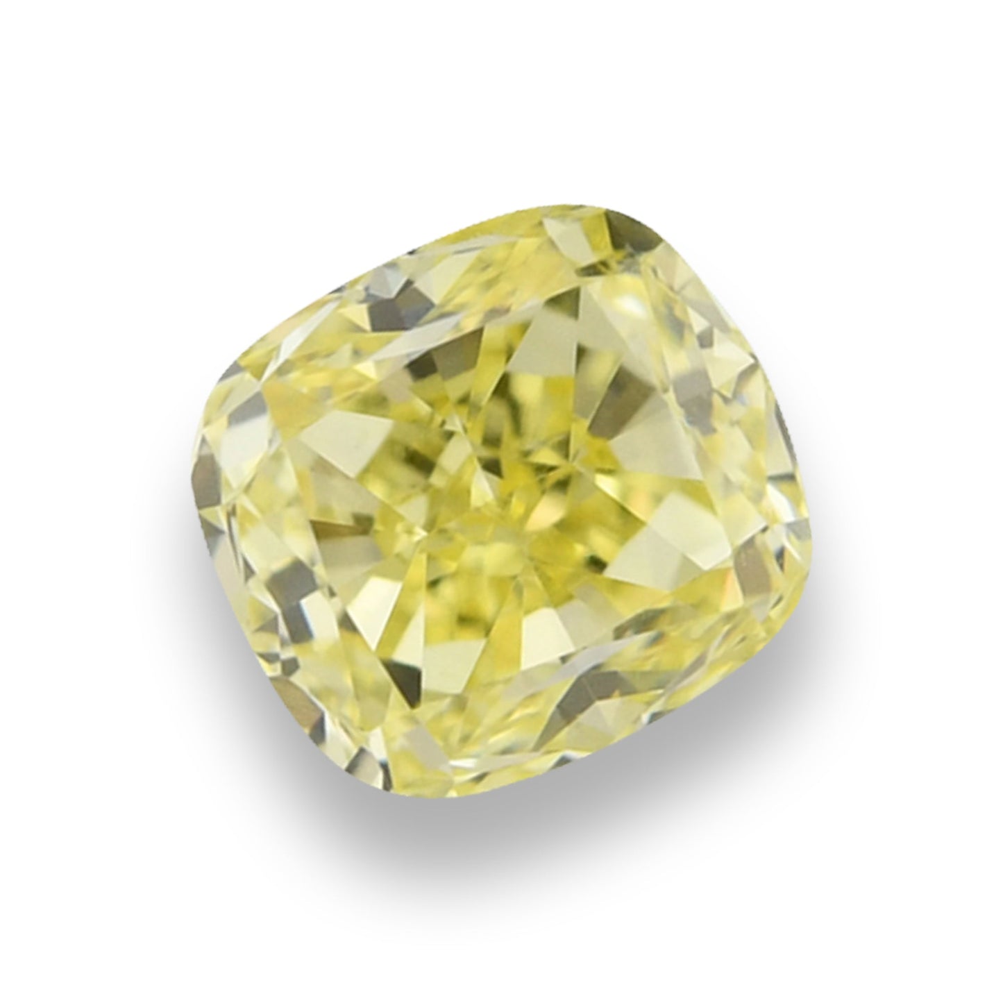 0,64 Karat Fancy Intense Yellow Cushion Diamond VS1 GIA