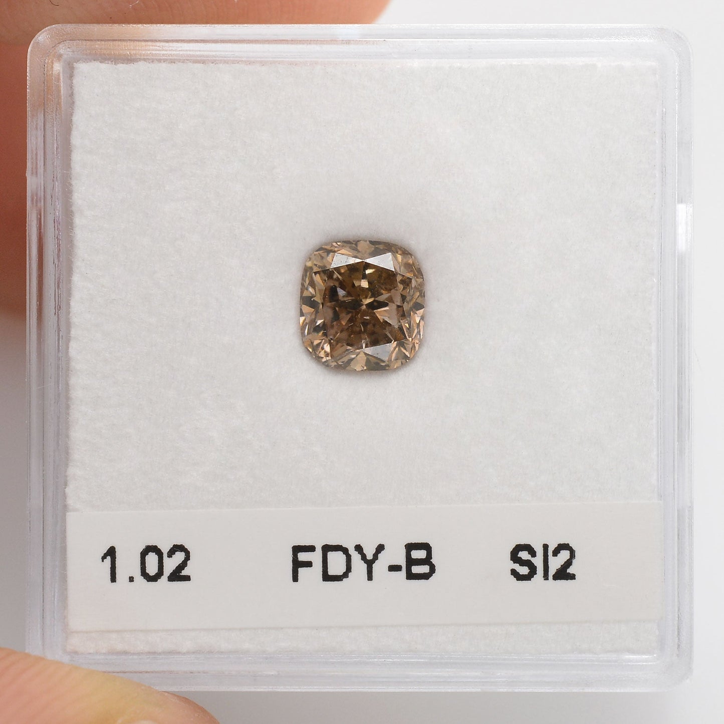 1.02 Carat Fancy Deep Yellowish Brown Cushion Diamond SI2 IGI