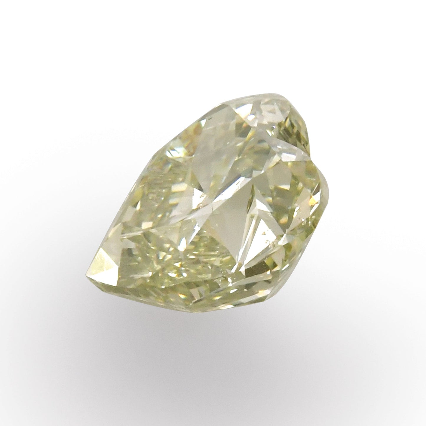 3,01 Karat Fancy Grayish Yellowish Green Heart Diamant SI2 GIA