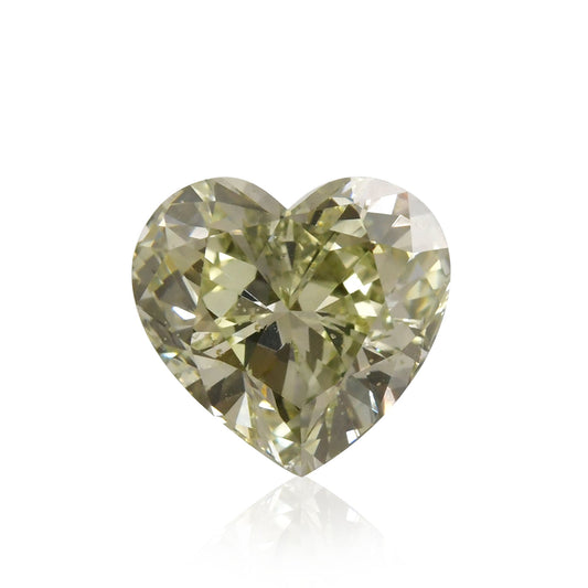 3,01 Karat Fancy Grayish Yellowish Green Heart Diamant SI2 GIA