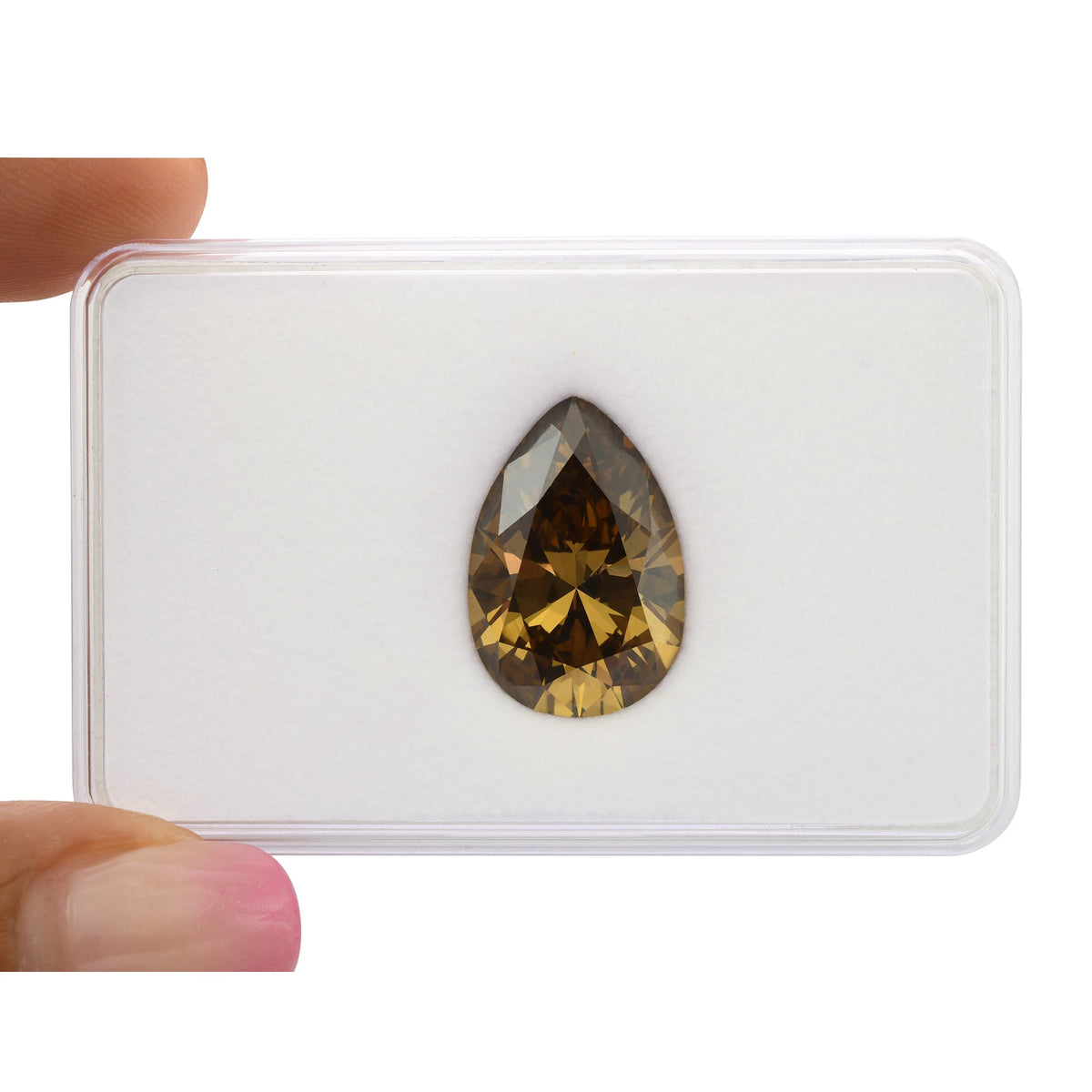 11,69 Karat Fancy Deep Orange Brown Birnenförmiger Diamant VVS1 GIA