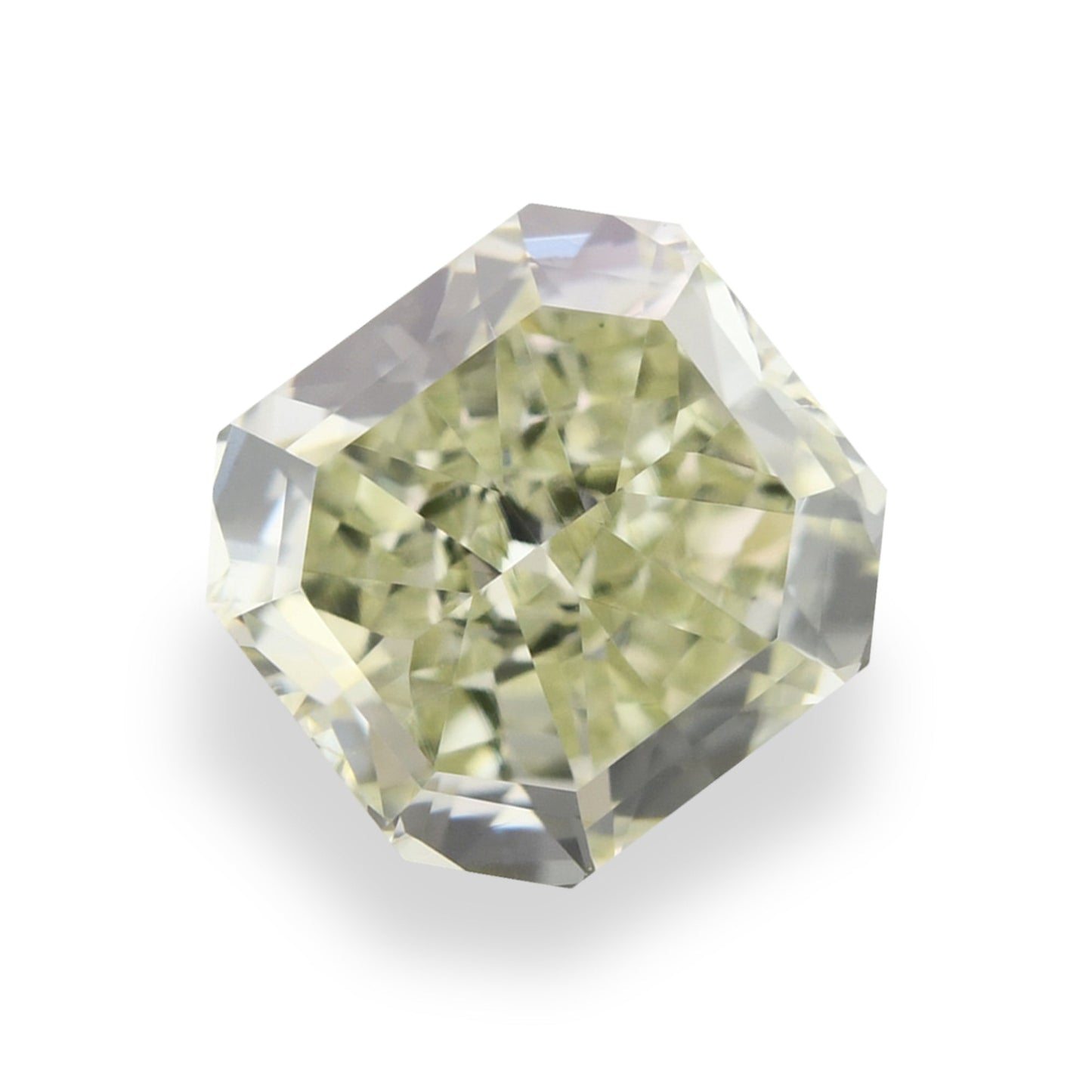 0,80 Karat Fancy Yellow Green Radiant Diamant SI1 GIA