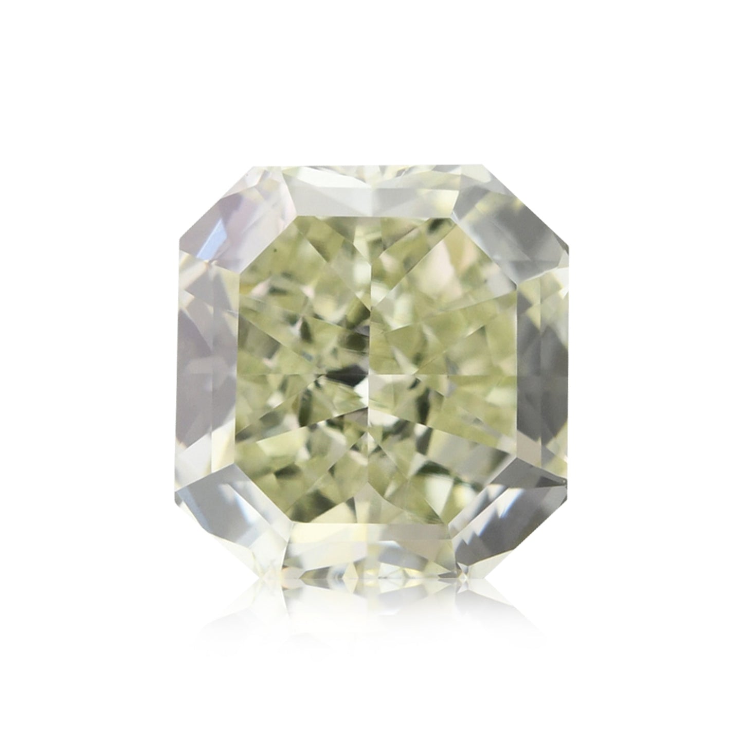 0,80 Karat Fancy Yellow Green Radiant Diamant SI1 GIA