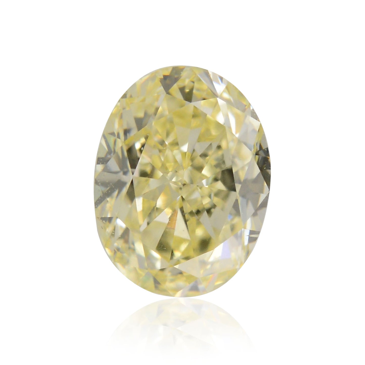 0,74 Karat Fancy Light Yellow Oval Diamond SI1 GIA