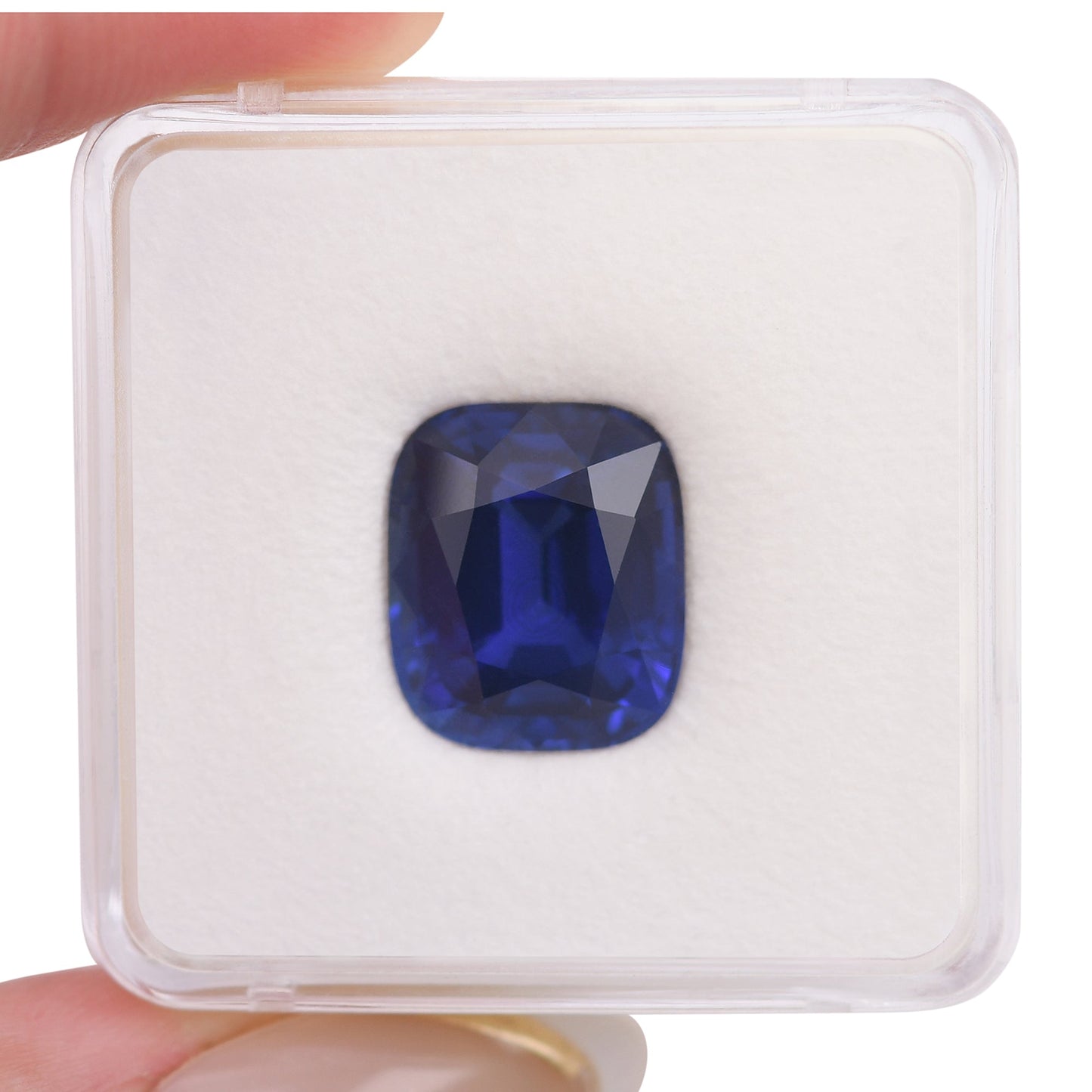 12,77 Karat blauer sri-lankischer Kissen-Saphir CD