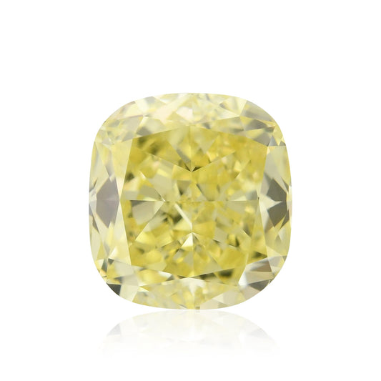 1,18 Karat Fancy Intense Yellow Cushion Diamond VS2 GIA
