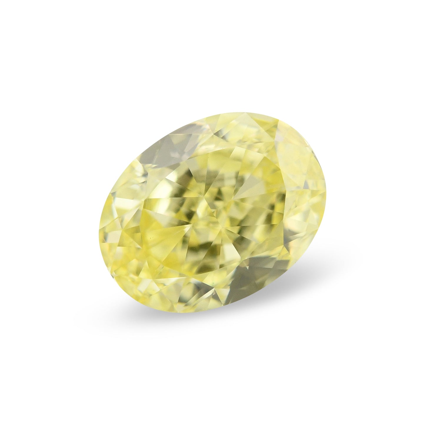 0,77 Karat Fancy Intense Yellow Oval Diamond VS2 GIA