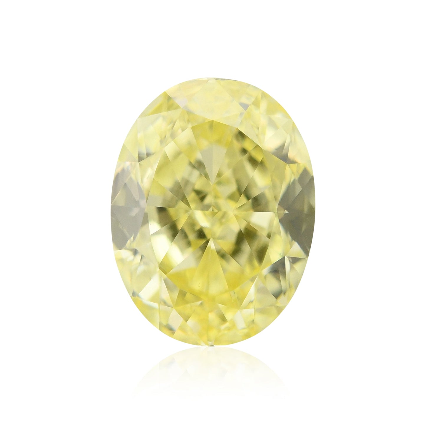 0,77 Karat Fancy Intense Yellow Oval Diamond VS2 GIA