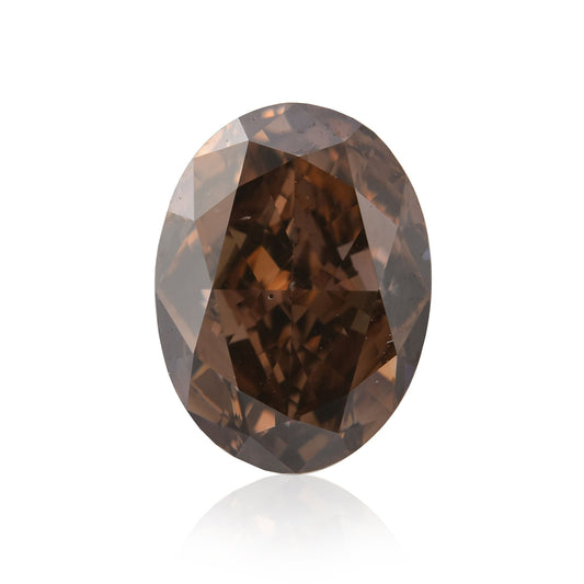 1,42 Karat Fancy Dunkelrosa-Brauner ovaler Diamant VS2 GIA