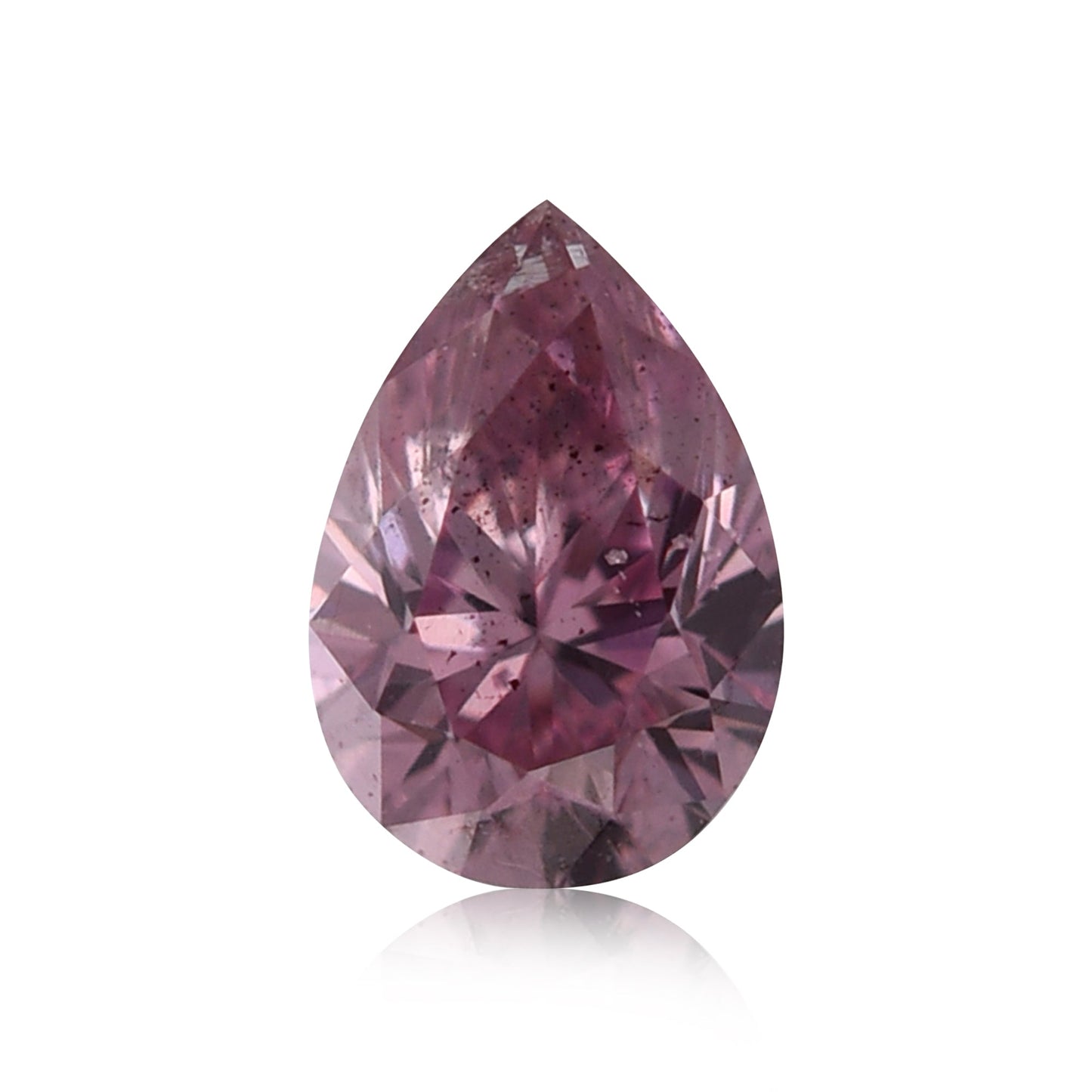 0,13 Karat Fancy Intense Purple Pink Birnenförmiger Diamant (I1) GIA