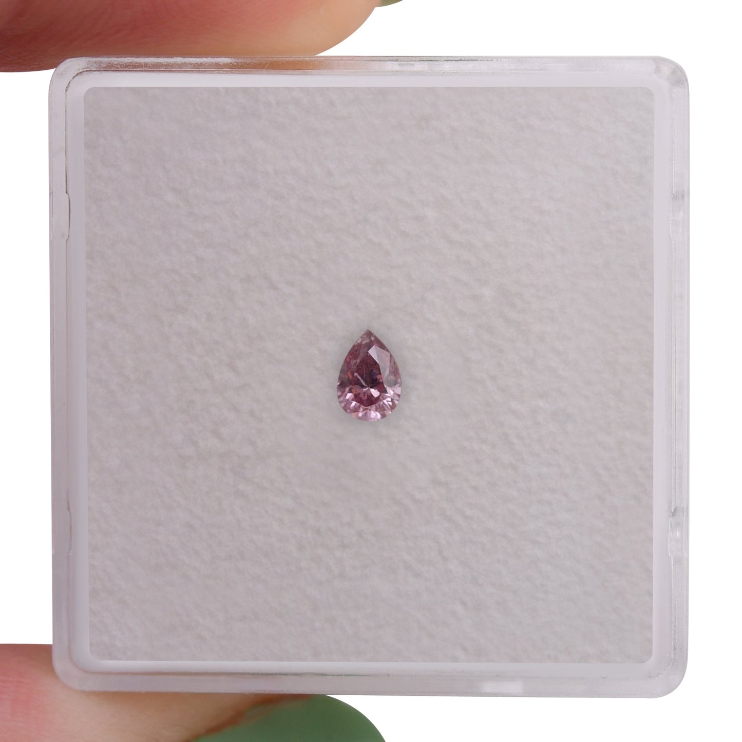 0,13 Karat Fancy Intense Purple Pink Birnenförmiger Diamant (I1) GIA