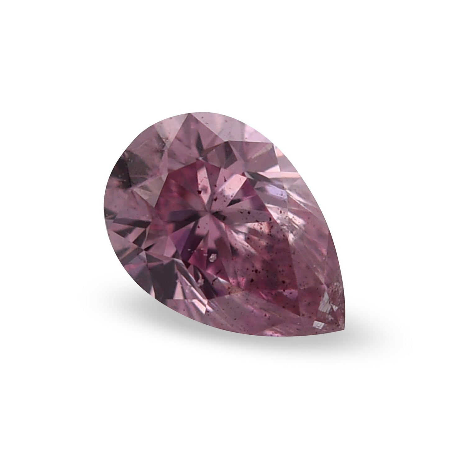 0,13 Karat Fancy Intense Purple Pink Birnenförmiger Diamant (I1) GIA