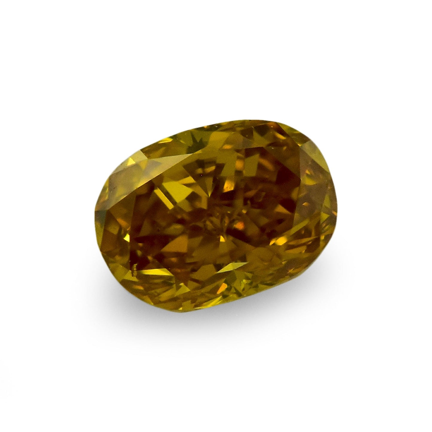 0,32 Karat Fancy Deep Orange Yellow Ovaler Diamant SI1 GIA