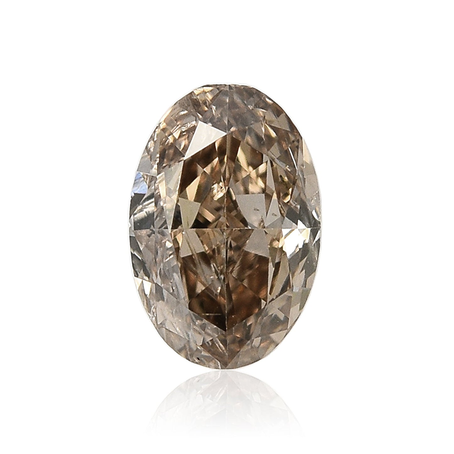 0,44 Karat Fancy Brown Ovaler Diamant (I1) GIA