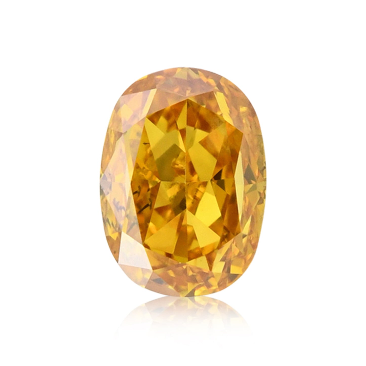 0,51 Karat Fancy Deep Yellow Orange Ovaler Diamant (I1) GIA
