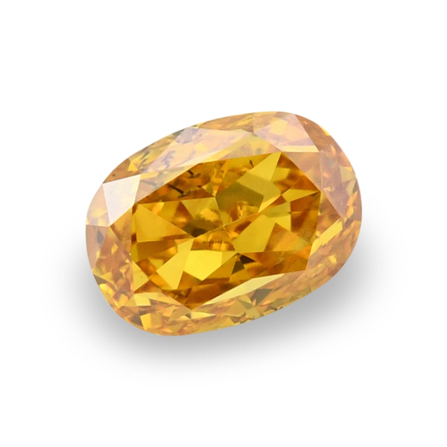 0,51 Karat Fancy Deep Yellow Orange Ovaler Diamant (I1) GIA