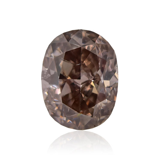 0,50 Karat Fancy Dunkelrosa-Brauner ovaler Diamant (SI2) GIA