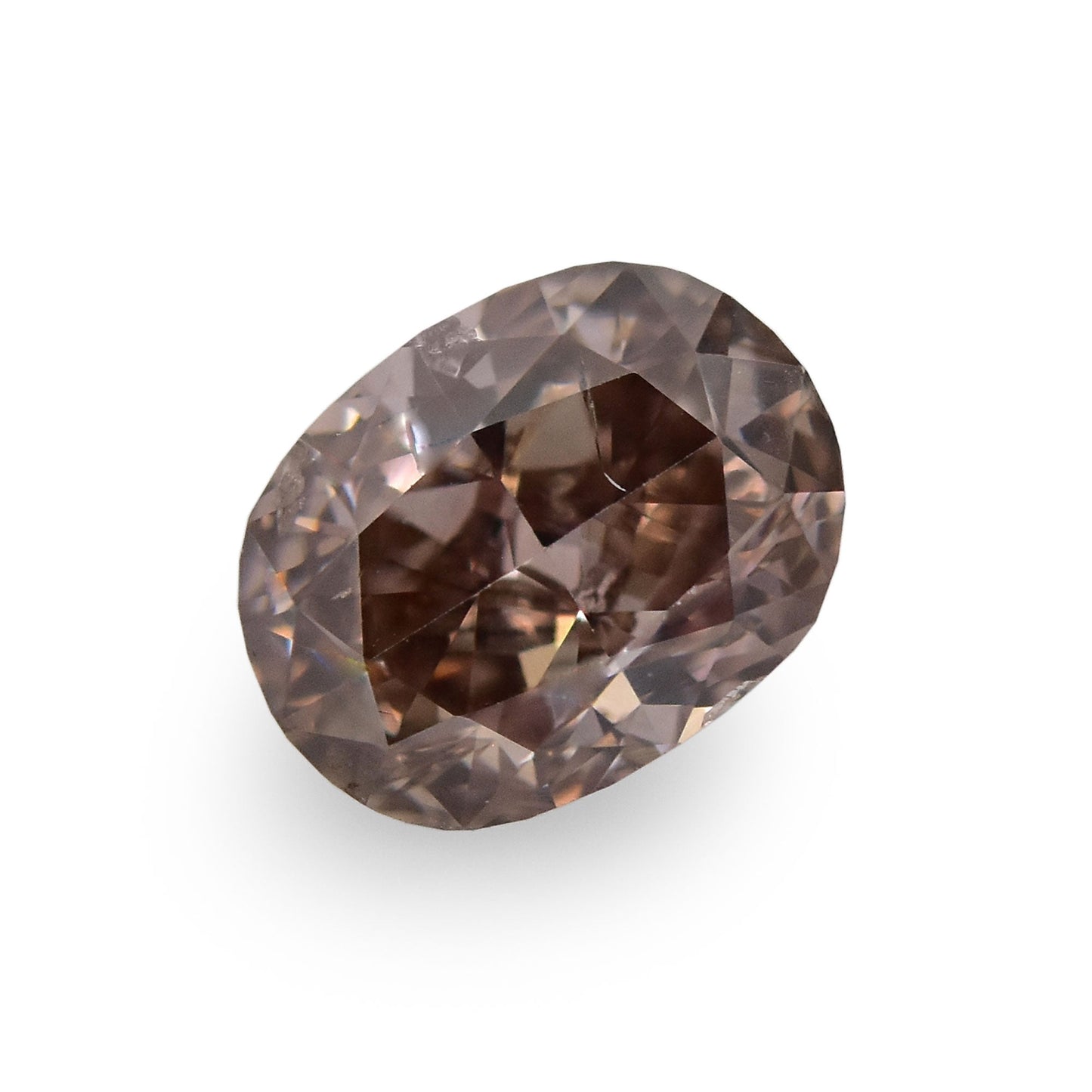 0,50 Karat Fancy Dunkelrosa-Brauner ovaler Diamant (SI2) GIA