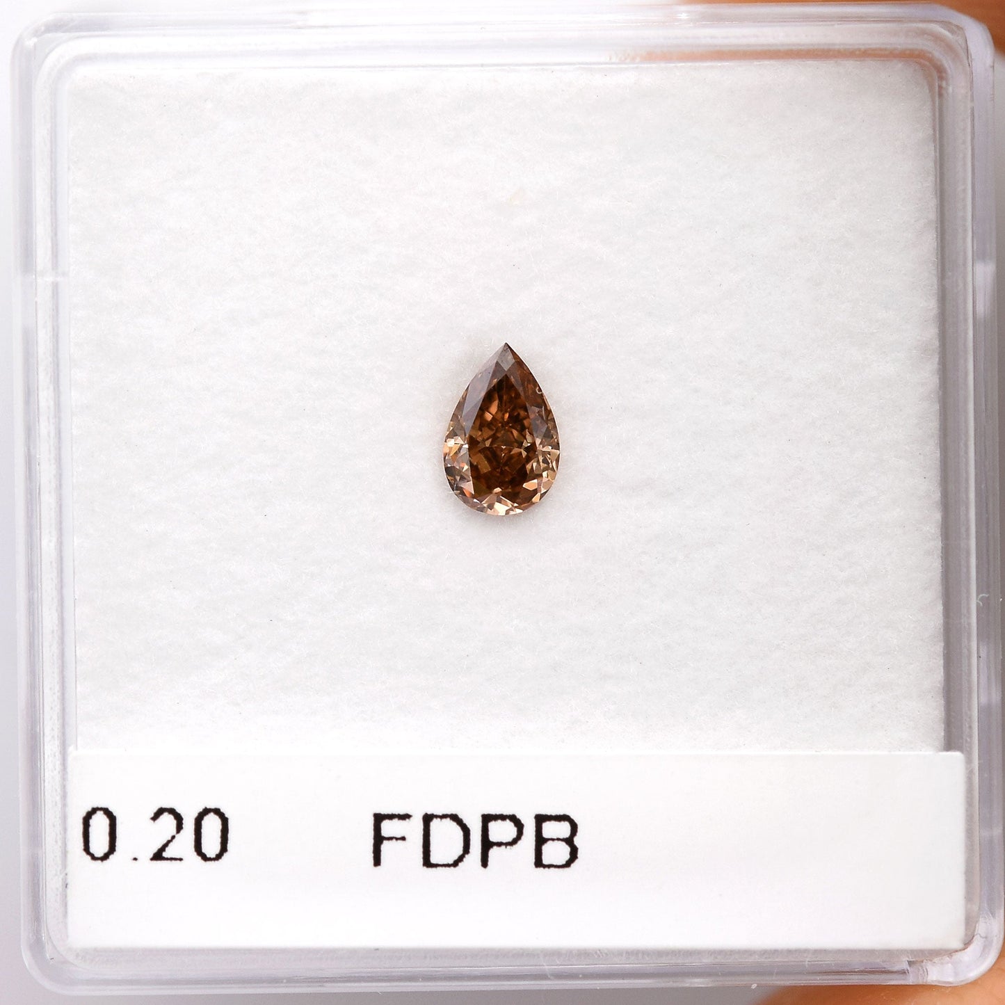 0,20 Karat Fancy Deep Pink Brown Birnenförmiger Diamant (SI2) GIA