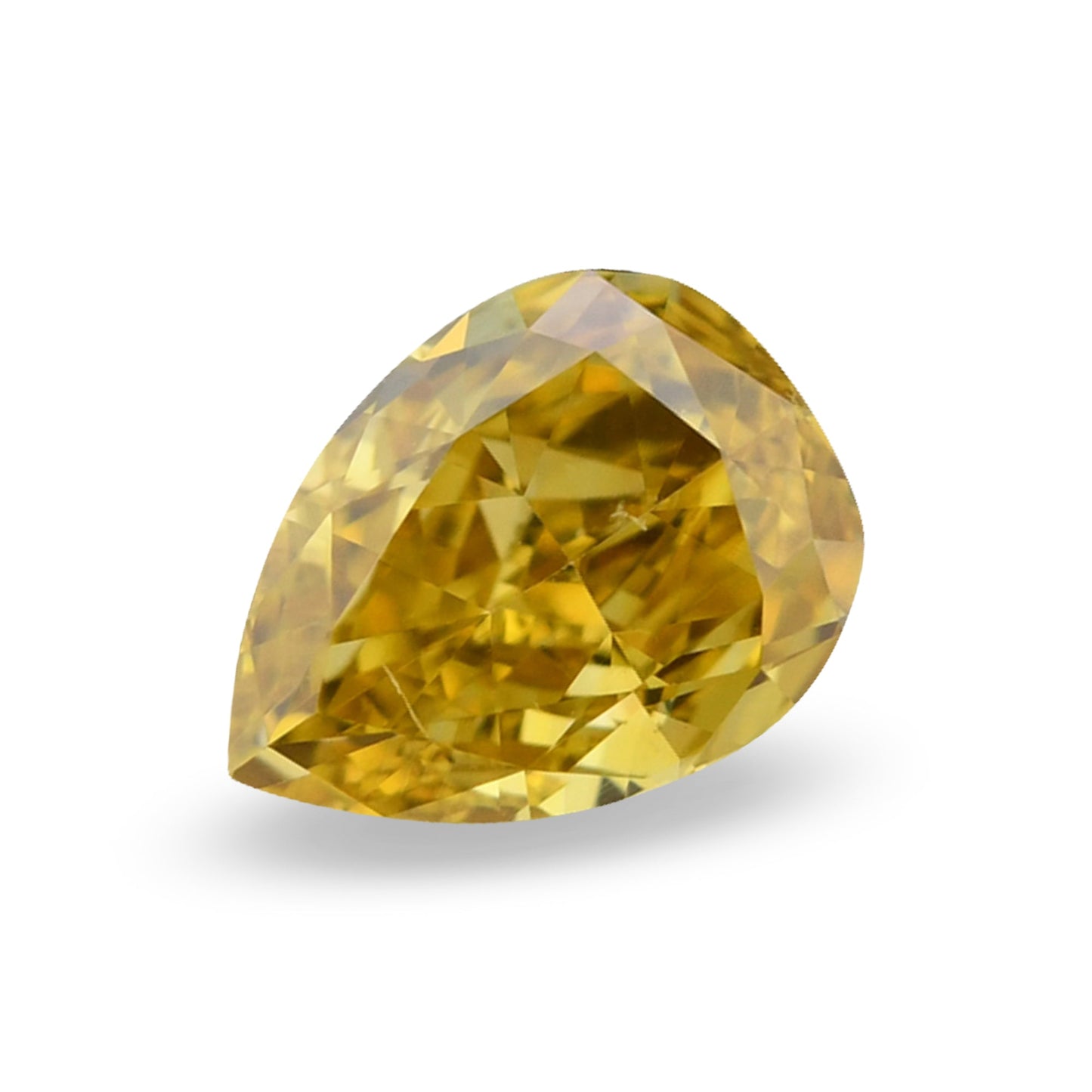 0,71 Karat Fancy Deep Orange Yellow Birnenförmiger Diamant SI1 GIA