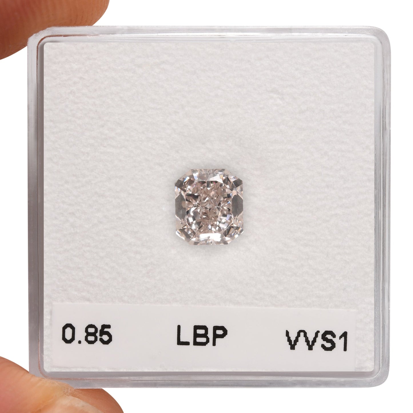 0,85 Karat hellbraun-rosa strahlender Diamant VVS1 GIA