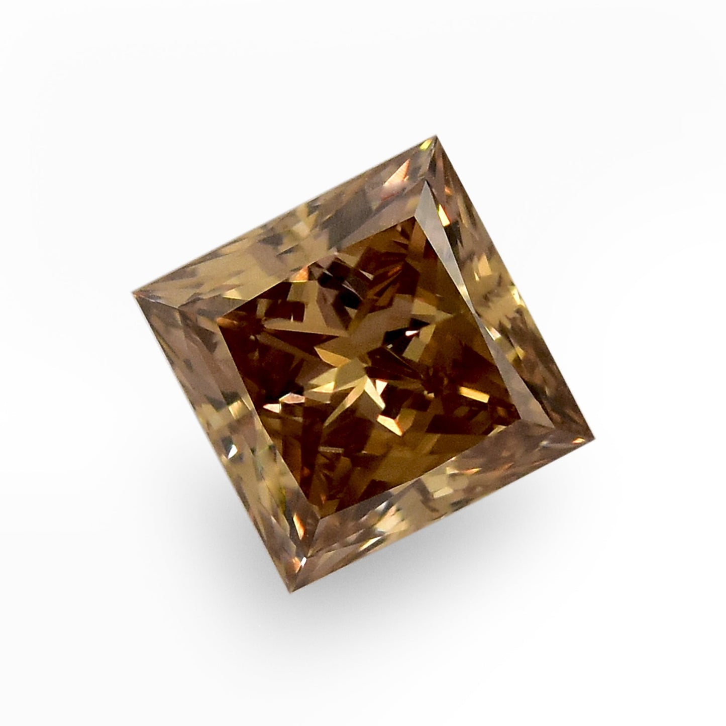 1.16 Carat Fancy Yellow Brown Princess Diamond VS2 GIA