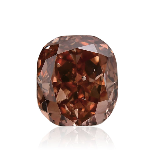 0,68 Karat Fancy Deep Pink Brown Cushion Diamond (SI2) GIA