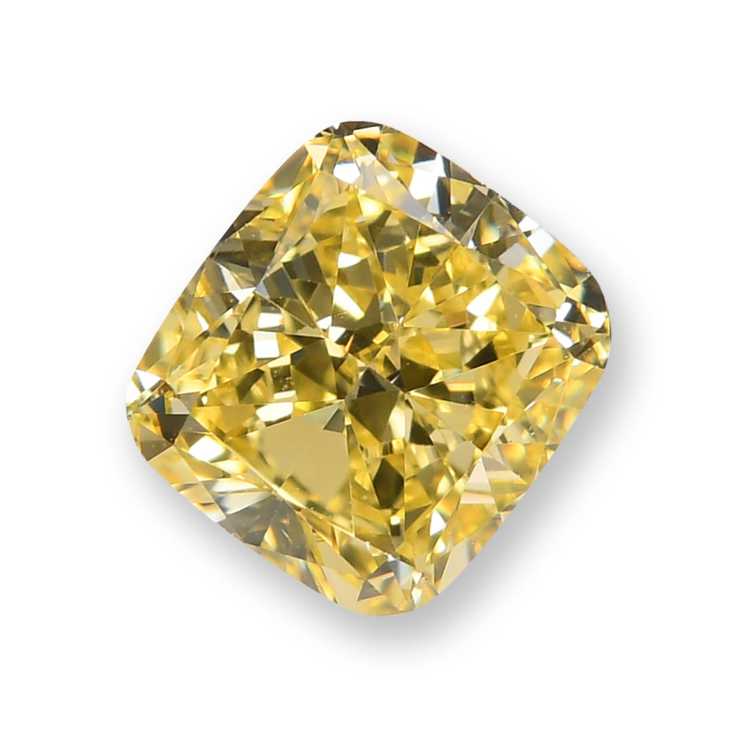 1.07 Carat Fancy Intense Yellow Cushion Diamond VS1 GIA