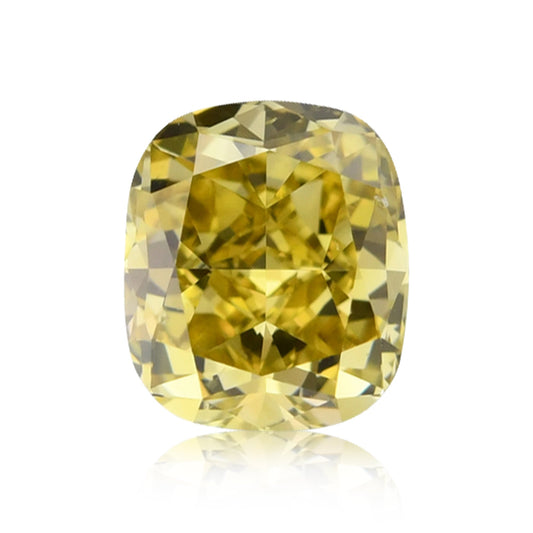 0.59 Carat Fancy Deep Brownish Yellow Cushion Diamond SI1 GIA