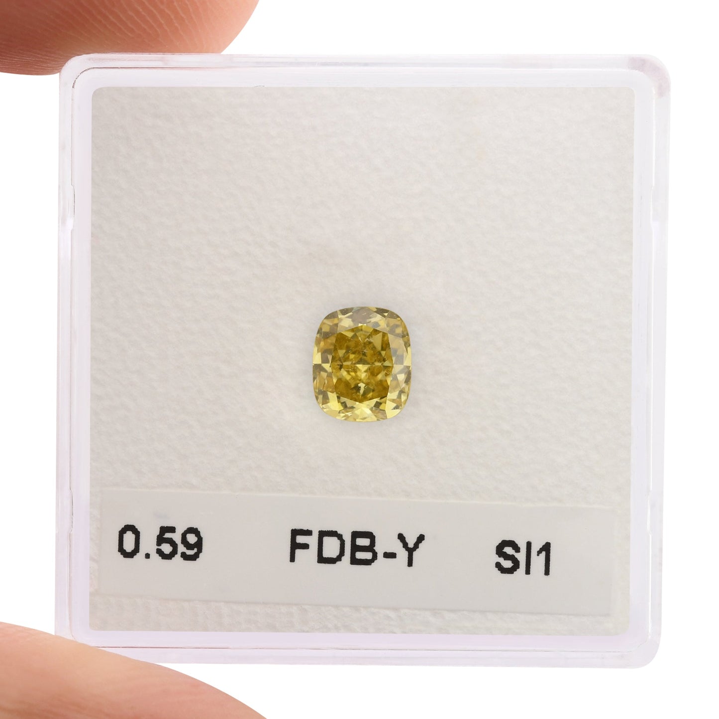 0,59 Karat Fancy Deep Brownish Yellow Cushion Diamond SI1 GIA